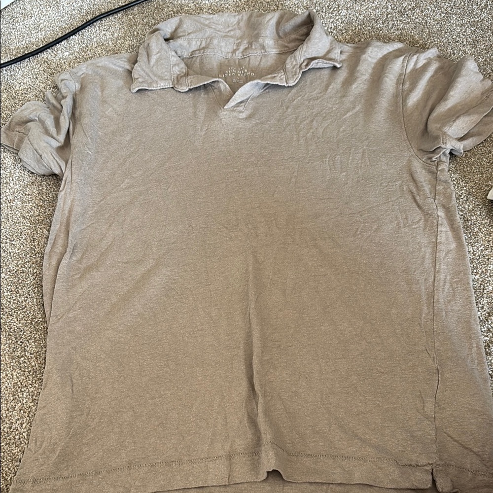 Abercrombie & Fitch Tan Polo Shirt Casual Essential